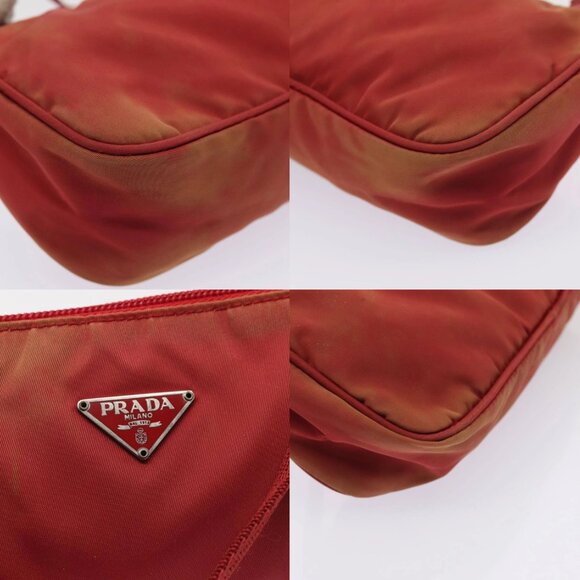 PRADA Accessory Pouch Nylon Red Auth 83667 - Picture 15 of 15